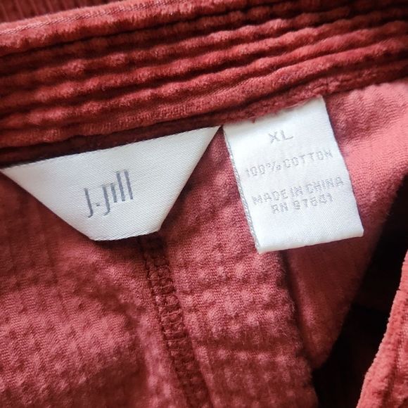 J. Jill Soft Corduroy Rust Shacket - Picture 6 of 7